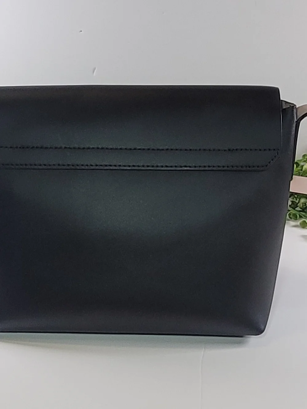 kate spade Black Crossbody with Beige Strap and Gold Plaque
